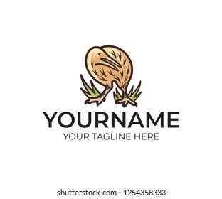 Kiwi bird, animal of new zealand, logo design. Wildlife and nature, vector design and illustration