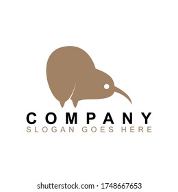 Kiwi Bird Animal Template Logo Vector Design