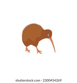 Icono del vector de dibujos animados Kiwi sobre un fondo blanco
