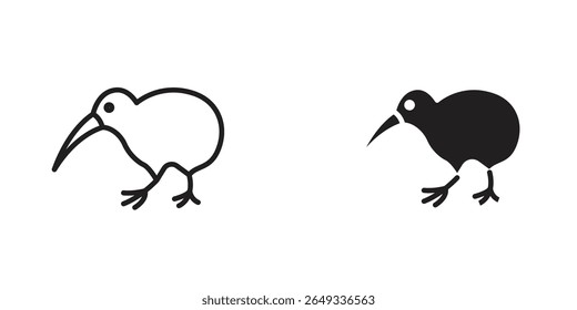 Kiwi bird icon Design Illustrations. editable web icons