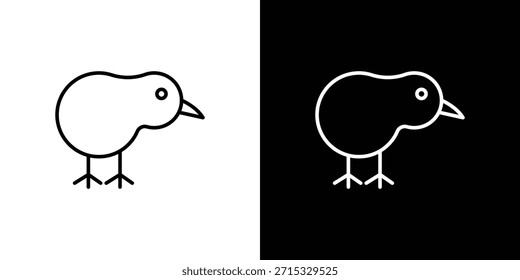 Kiwi bird icon editable concept. editable vector stroke symbols