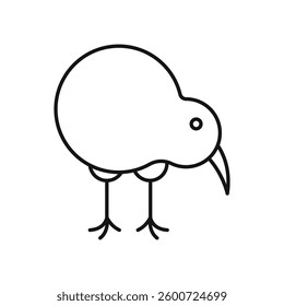 Kiwi bird icon isolated. simple vector icon on white background