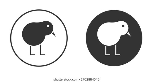 Icono de pájaro kiwi. Perfecto para interfaces de Web y App, presentaciones, infografías
