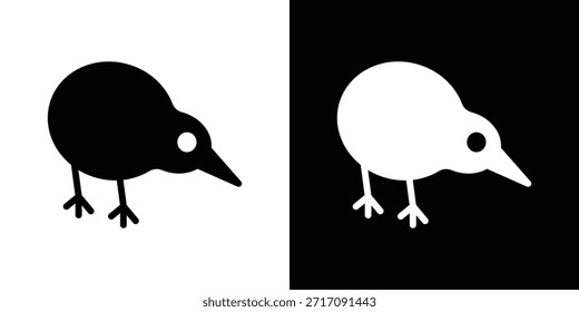 Kiwi pássaro ícone conjunto Vetor Design para conceito móvel e web design.