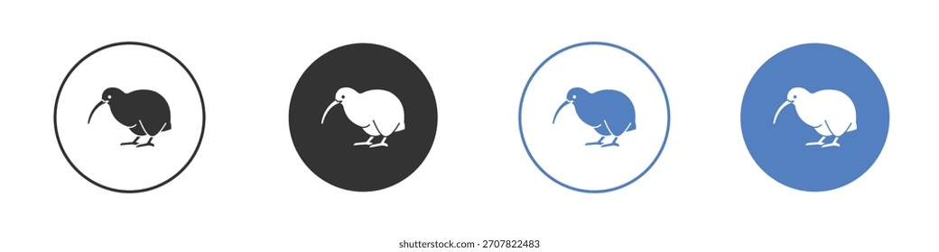 Kiwi bird icon vector art illustration. for mobile concept and web designs