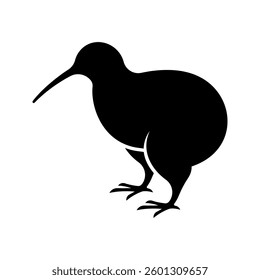 Kiwi bird Icon vector, Kiwi bird silhouette icon.