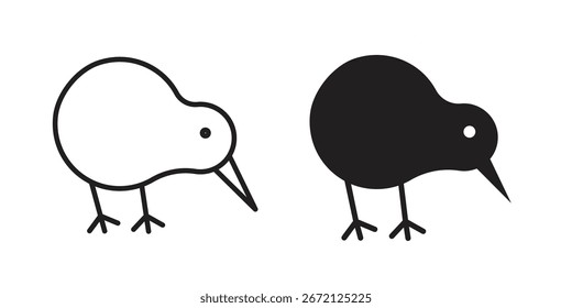 Kiwi bird icon vector, Symbol, logo illustrations