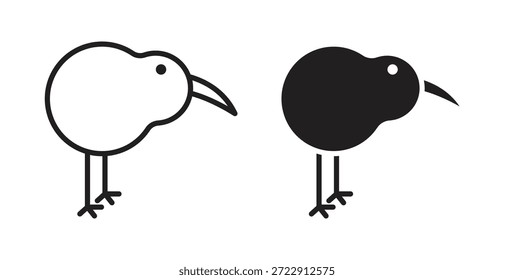 Kiwi ícone pássaro para web e app. ilustração vetorial eps