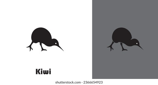 
Kiwi bird logo with minimalist design