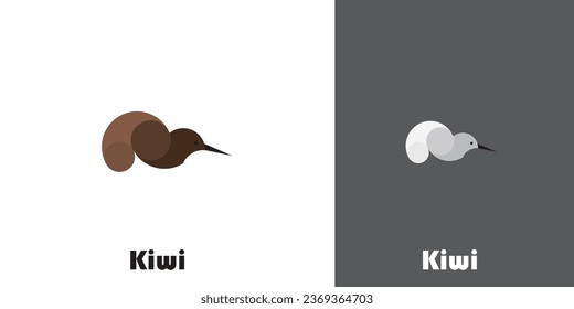 
Kiwi bird logo with minimalist design