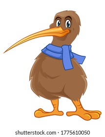 kiwi bird mascot cartoon in vector