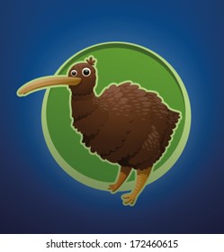 Kiwi bird, vector