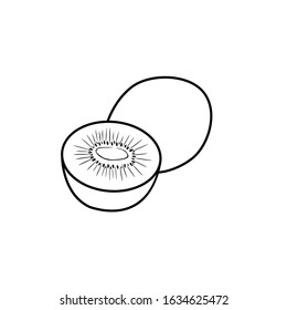 Kiwi black and white vector for all purpose