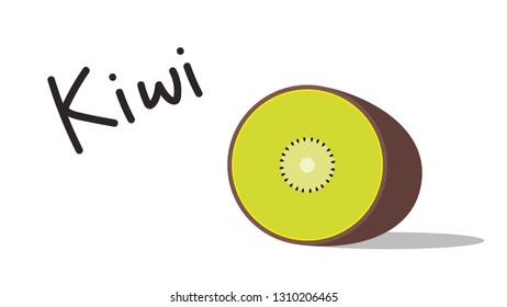Kiwi cartoon vector. symbol. logo design. free space for text. copy space.