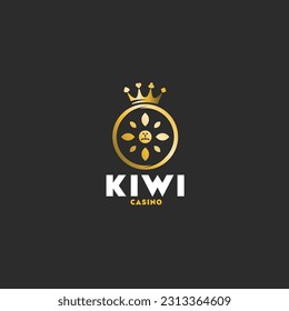 Kiwi Casino logo luxury gold