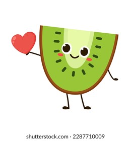 Kiwi character design. Kiwi on white background. Kiwi vector.