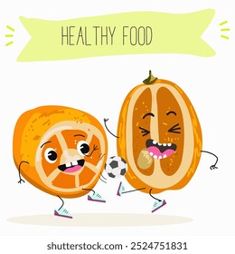 Kiwi character, tropical exotic fruit, vector isolated food icon, funny character. Hand drawn vector.