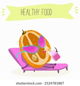 Kiwi character, tropical exotic fruit, vector isolated food icon, funny character. Hand drawn vector.