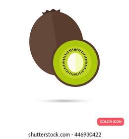 Kiwi color flat icon