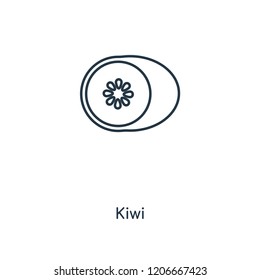 Kiwi concept line icon. Linear Kiwi concept outline symbol design. This simple element illustration can be used for web and mobile UI/UX.
