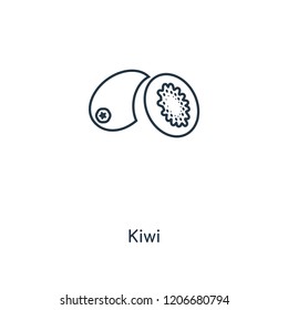 Kiwi concept line icon. Linear Kiwi concept outline symbol design. This simple element illustration can be used for web and mobile UI/UX.