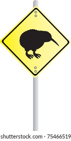 Kiwi Crossing Road Sign