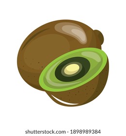 kiwi delicious fresh fruit nature icon vector illustration design