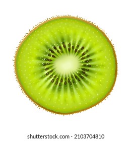 Kiwi. Exotic ripe juicy fruit, Isolated on white background. Eps10 vector illustration.