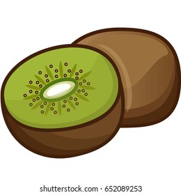 Kiwi Filled fruits colored vector icon