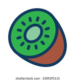 Kiwi filled outline icon, line vector sign, linear colorful pictogram isolated on white. Fruit Illustration
