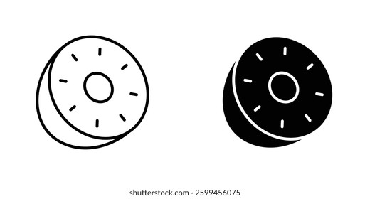 Kiwi flat simple vector icons illustration set.