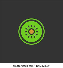 Kiwi flat vector icon