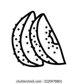 kiwi food line icon vector. kiwi food sign. isolated contour symbol black illustration