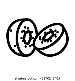 kiwi food line icon vector. kiwi food sign. isolated contour symbol black illustration