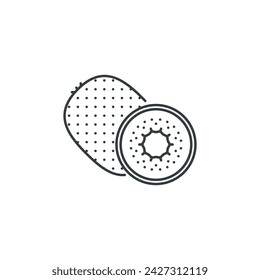 Kiwi, food, supermarket, shop, cooking, fruit icon, vector illustration