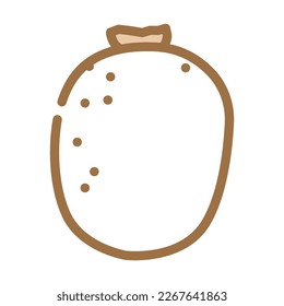 vector de icono de color fresco kiwi. señal fresca de kiwi. ilustración de símbolo aislado