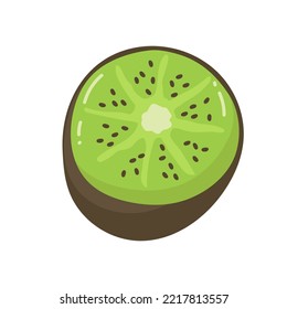 kiwi fresh delicious half fruit isolated style icon vector illustration design.