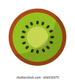 kiwi fresh fruit isolated icon