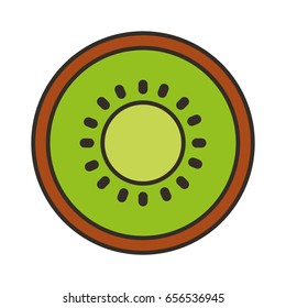 kiwi fresh fruit isolated icon