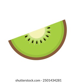 kiwi. fresh kiwi fruit slice vector illustration.