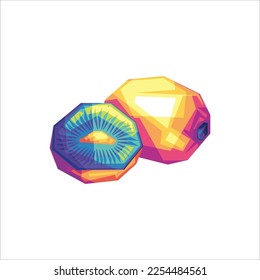 kiwi fresh fruit in wpap style