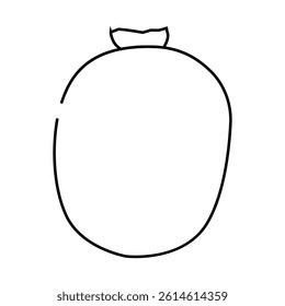 kiwi fresh line icon vector. kiwi fresh sign. isolated contour symbol black illustration