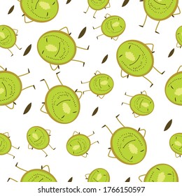 Kiwi Fruit Cartoon Character Design Graphic suitable for your design needs: logos, illustrations, animations, t-shirt designs, etc.