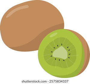 Kiwi Fruit Cartoon Ilustration Design