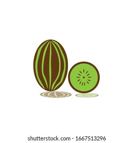Kiwi fruit colorful vector design icon