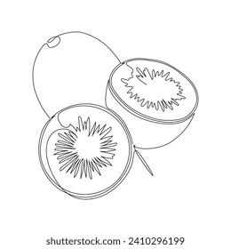 Kiwi fruit in continuous