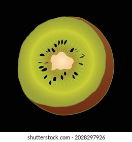 Fruta Kiwi con diseño flaqueado y concepto hermoso