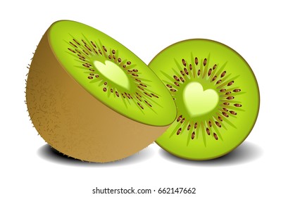 Kiwi fruit heart