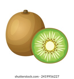 Kiwi fruit icon design. Fresh fruit