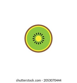 Kiwi fruit icon logo vector design